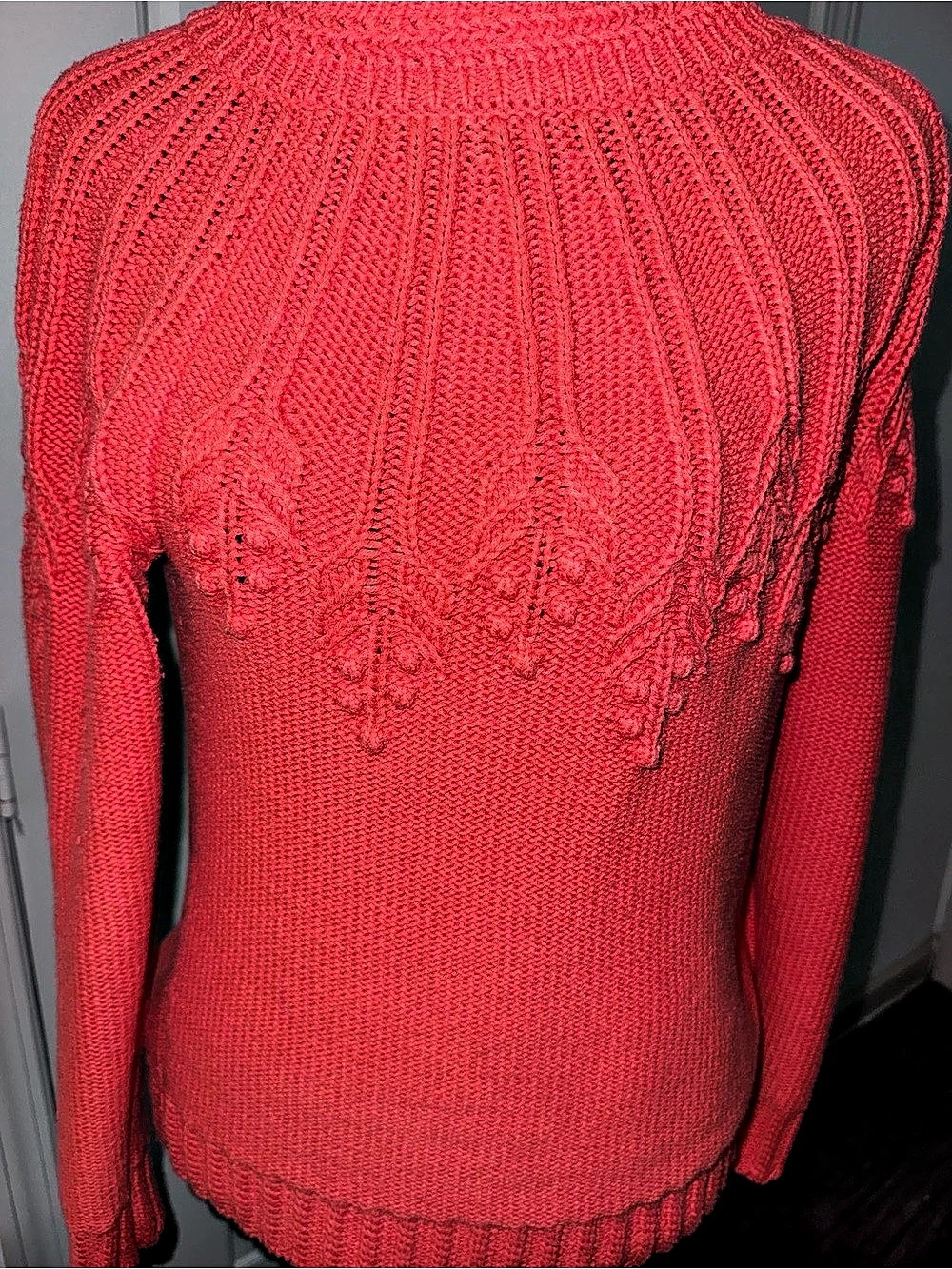Talbots Cable Knit Sweater in Red Size XS Like New